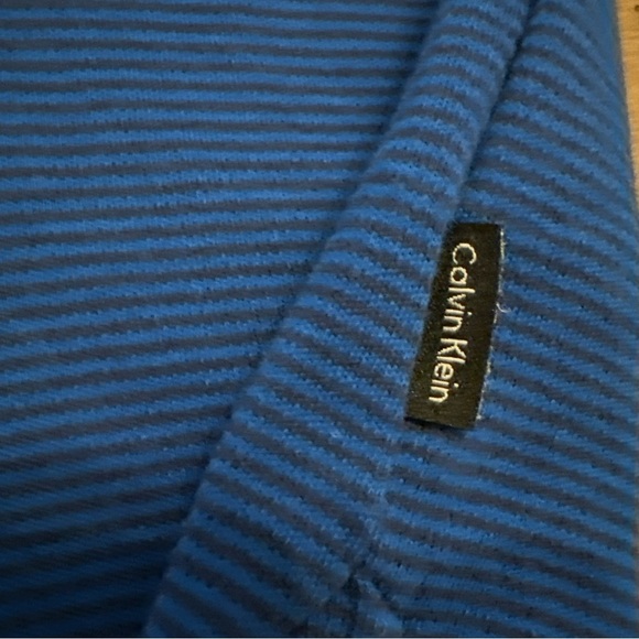 Calvin Klein Polo Shirt Mens Medium Liquid Touch Collared Polo Short Sleeve Blue - Picture 9 of 13